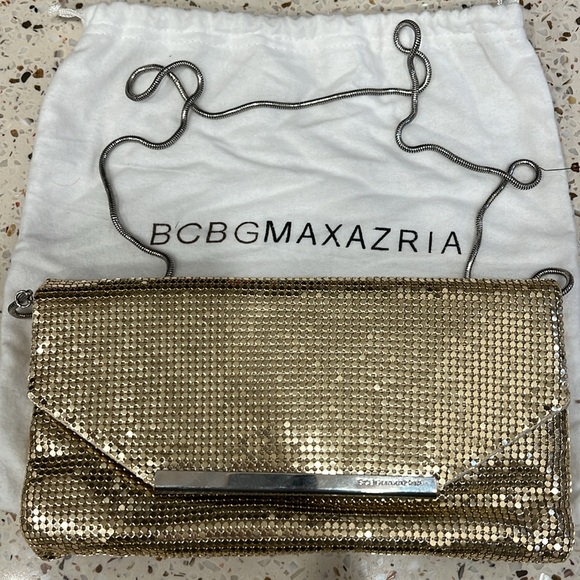 BCBG gold clutch dress bag - Picture 2 of 4